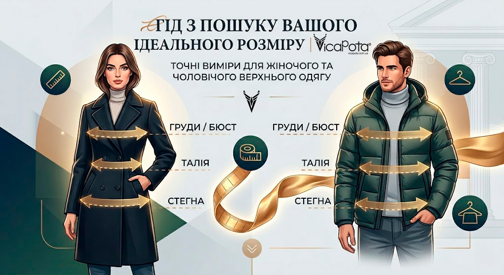 Інфографіка: Як правильно зняти мірки Vica Pota