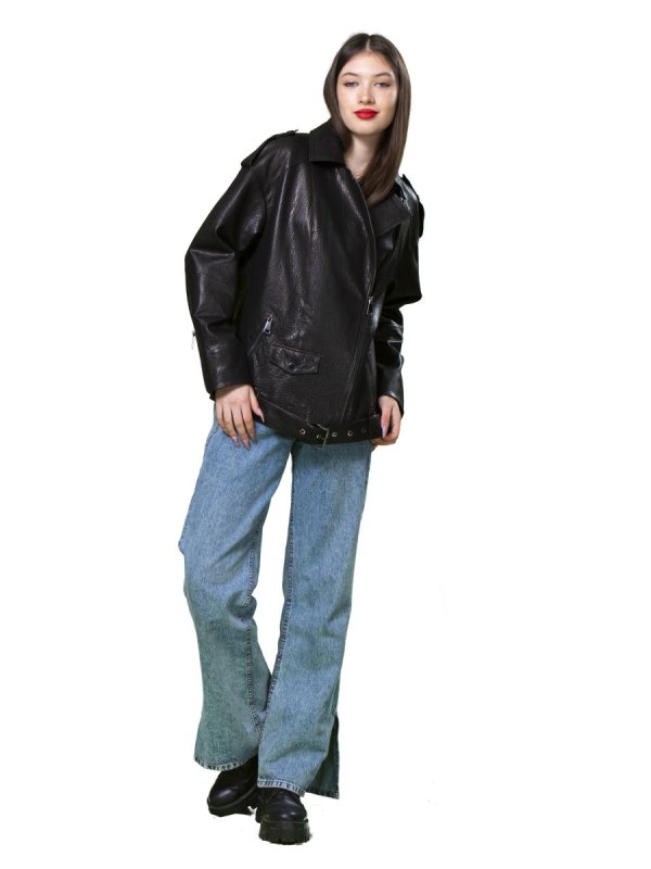 Женская кожаная куртка 18-9591
