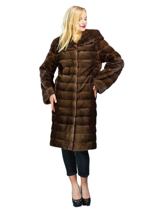 Жіноча норкова шуба 24-1936