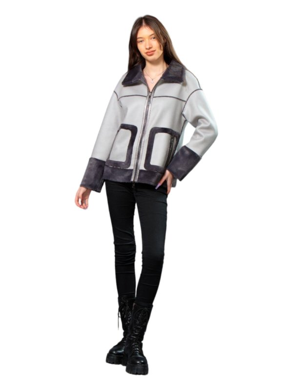 Куртка жіноча демісезонна з еко-шкіри 47-43