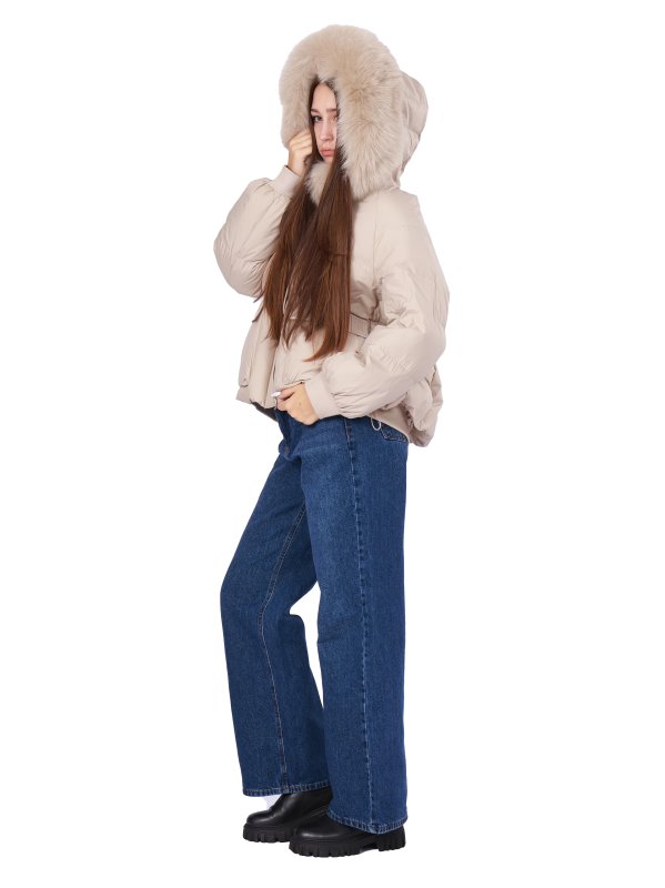 Жіночий зимовий пуховик з натуральним або штучним наповнювачем 36-1395