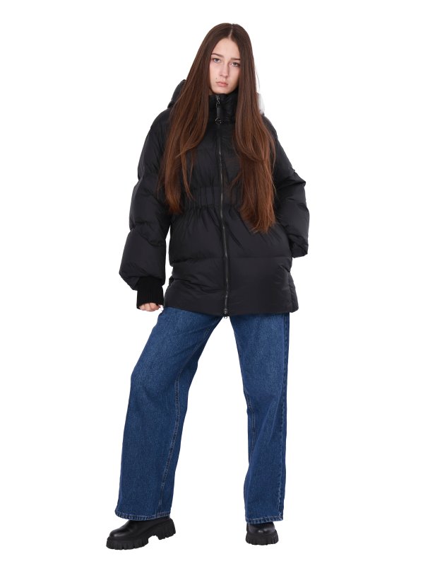 Жіночий зимовий пуховик з натуральним або штучним наповнювачем 36-1408