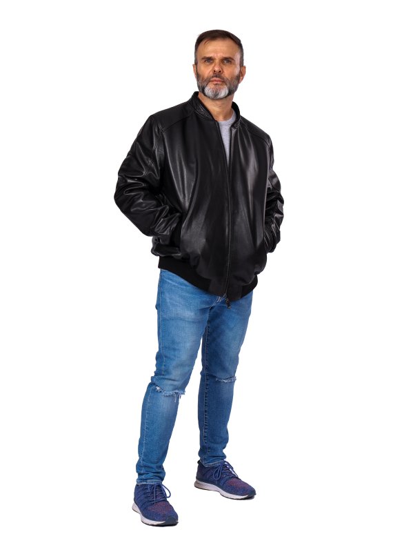 Чоловіча шкіряна куртка
18-9671