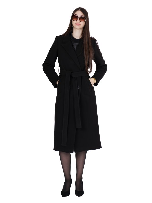 Зимове кашемірове пальто для жінок 48-221
