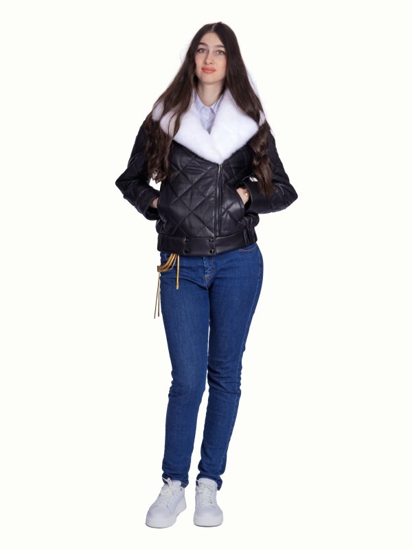 Женская кожаная куртка 26-927