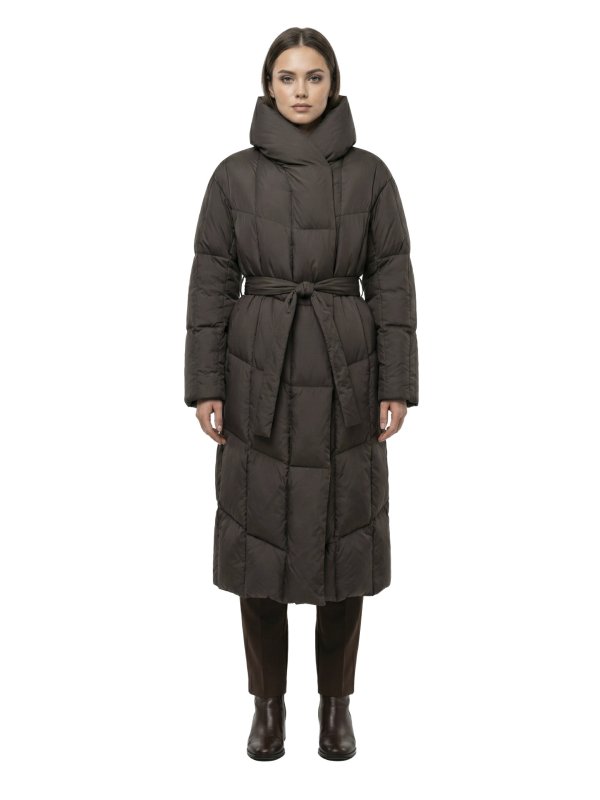 Жіночий зимовий пуховик з натуральним або штучним наповнювачем 36-1521