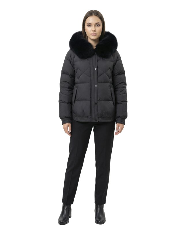 Женский зимний пуховик с натуральным или искусственным наполнителем 36-1577