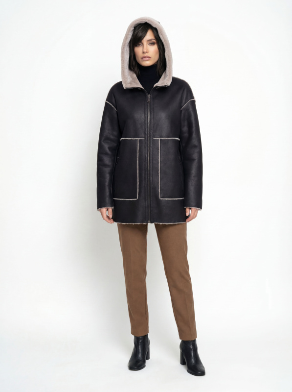 Куртка жіноча демісезонна з еко-шкіри 47-86