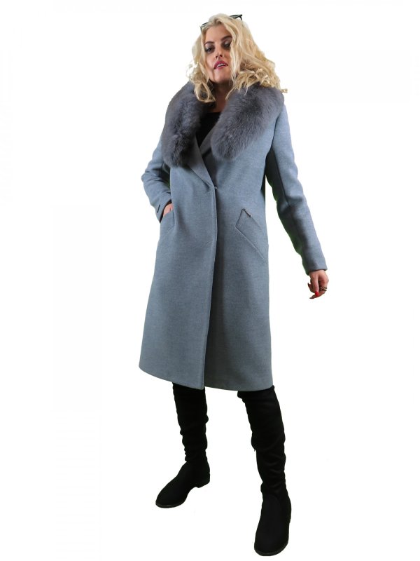 Зимове кашемірове пальто для жінок 12-618