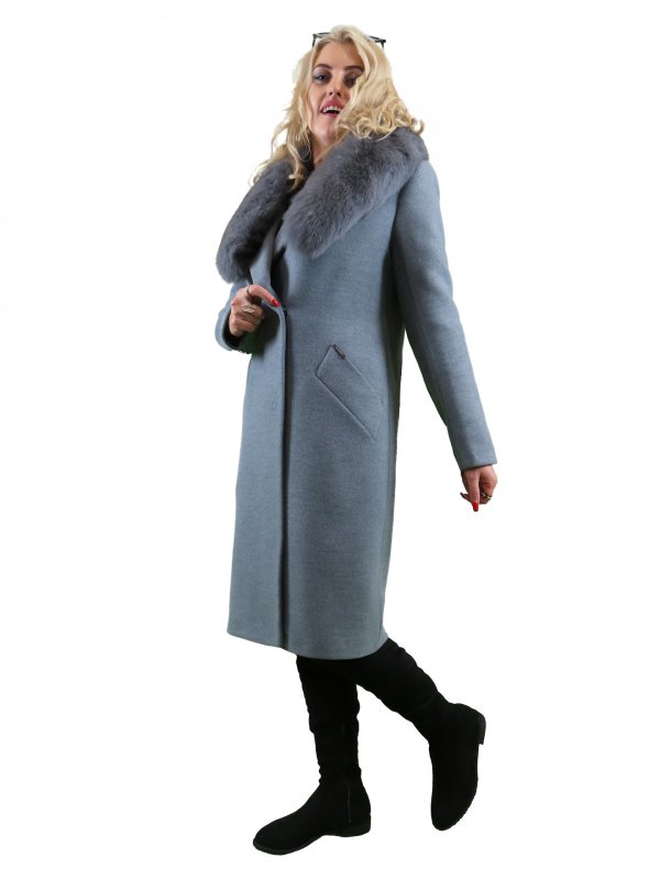 Зимове кашемірове пальто для жінок 12-618