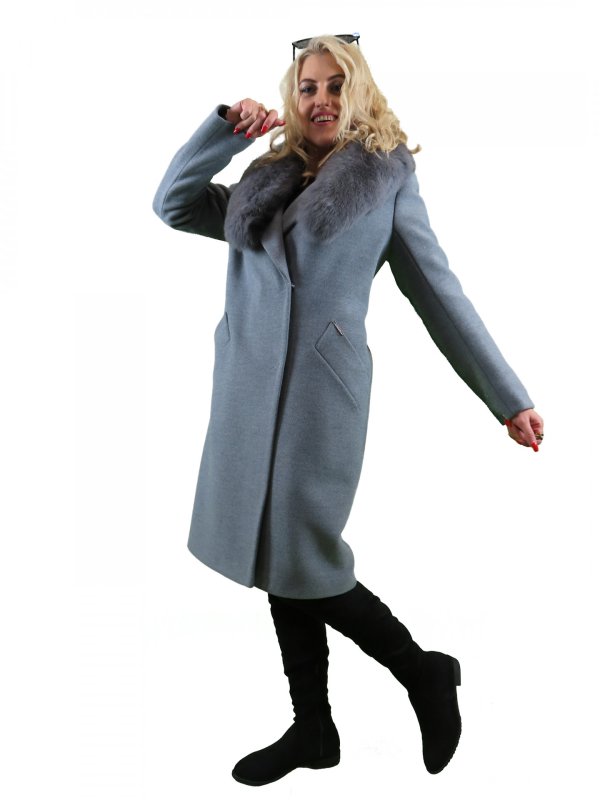 Зимове кашемірове пальто для жінок 12-618