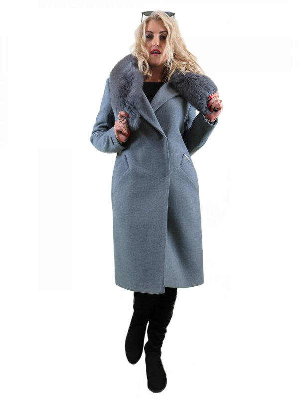 Зимове кашемірове пальто для жінок 12-618