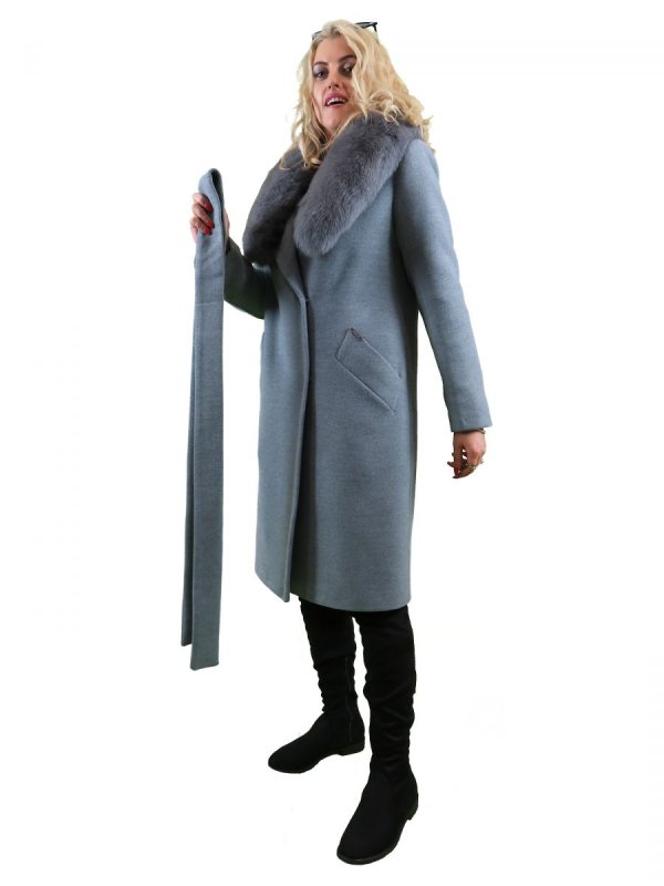 Зимове кашемірове пальто для жінок 12-618