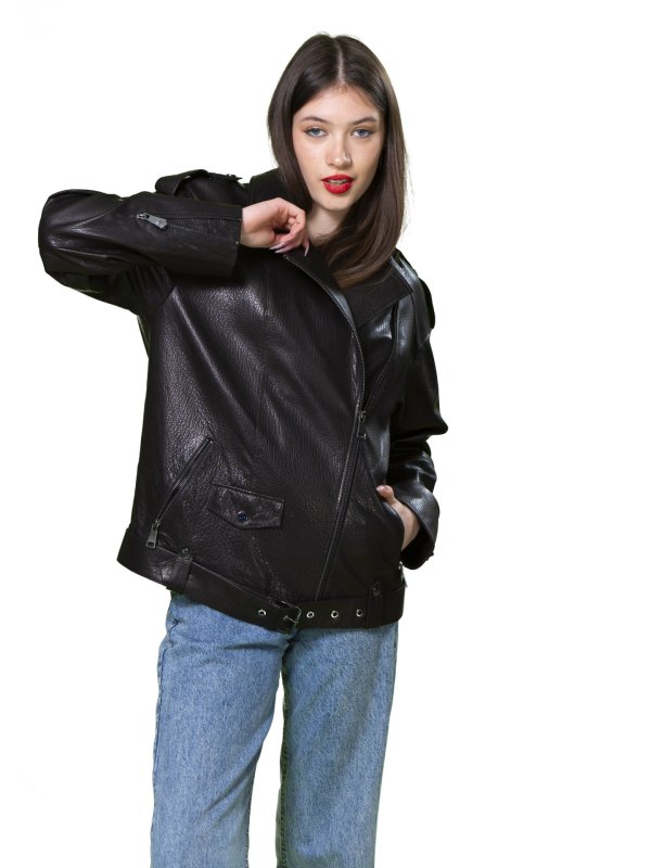 Женская кожаная куртка 18-9591