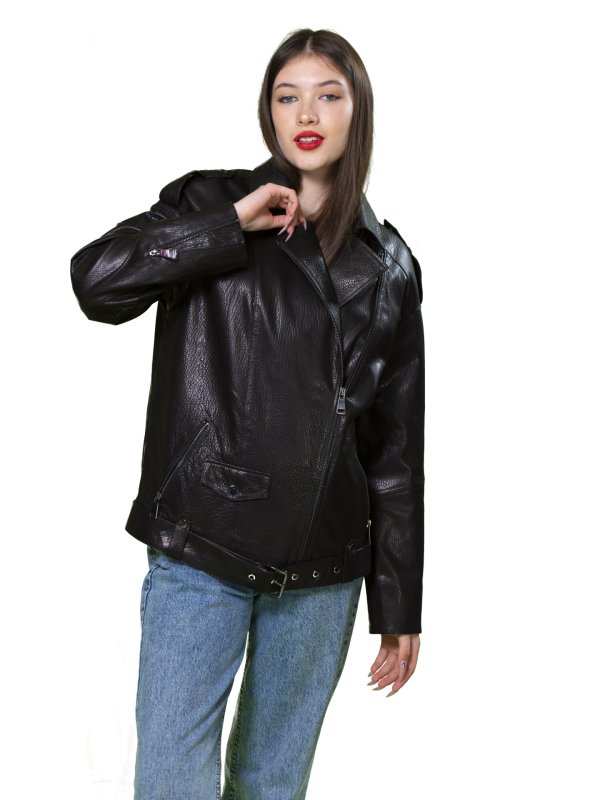 Женская кожаная куртка 18-9591