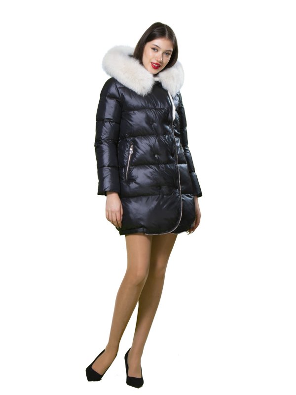 Жіночий зимовий пуховик з натуральним або штучним наповнювачем 36-1097
