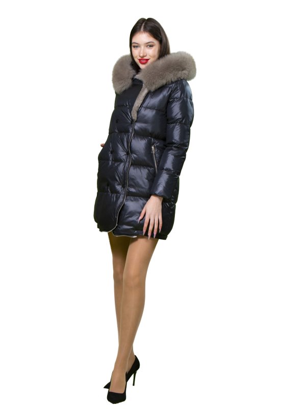 Женский зимний пуховик с натуральным или искусственным наполнителем 36-1109