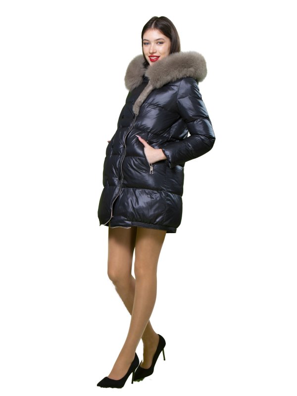 Женский зимний пуховик с натуральным или искусственным наполнителем 36-1109