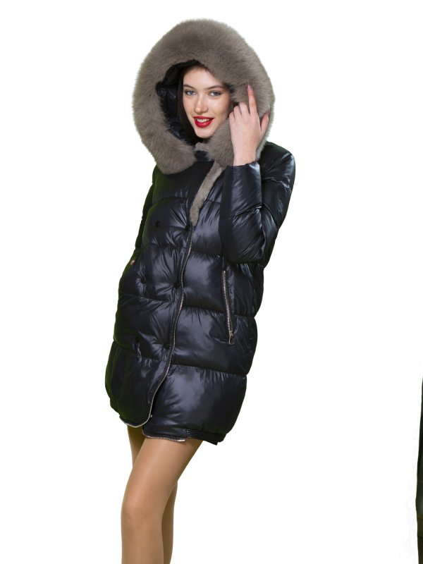 Женский зимний пуховик с натуральным или искусственным наполнителем 36-1109