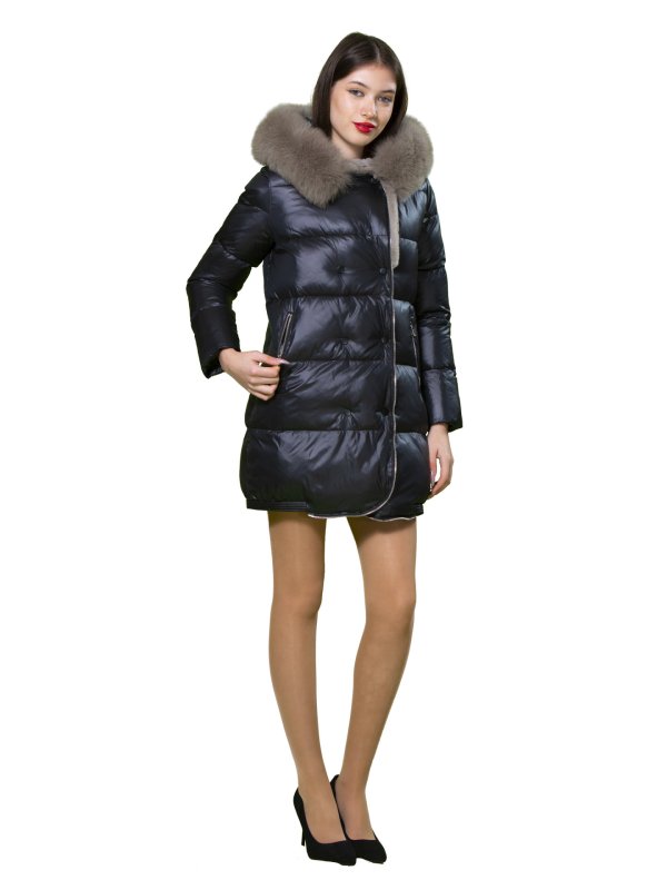 Женский зимний пуховик с натуральным или искусственным наполнителем 36-1109