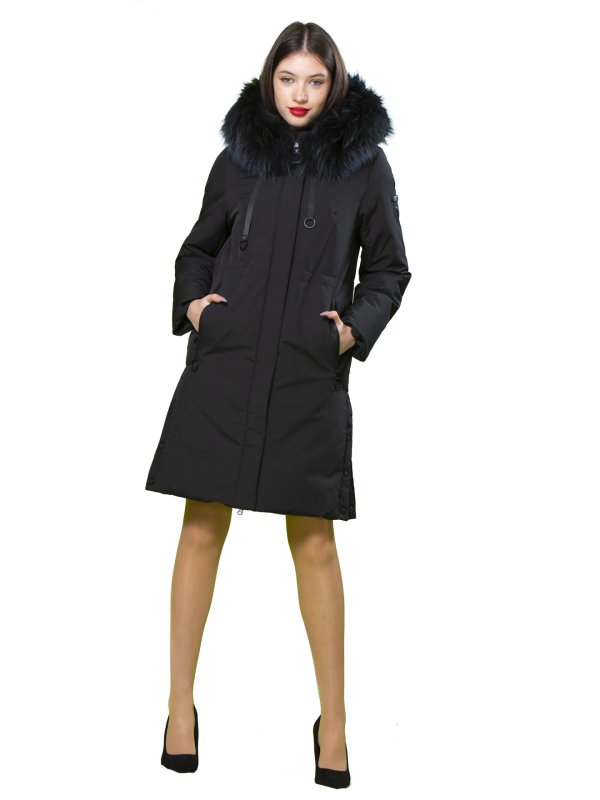 Жіночий зимовий пуховик з натуральним або штучним наповнювачем 36-1065