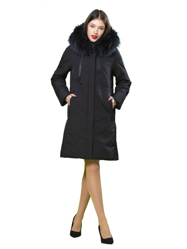 Жіночий зимовий пуховик з натуральним або штучним наповнювачем 36-1065