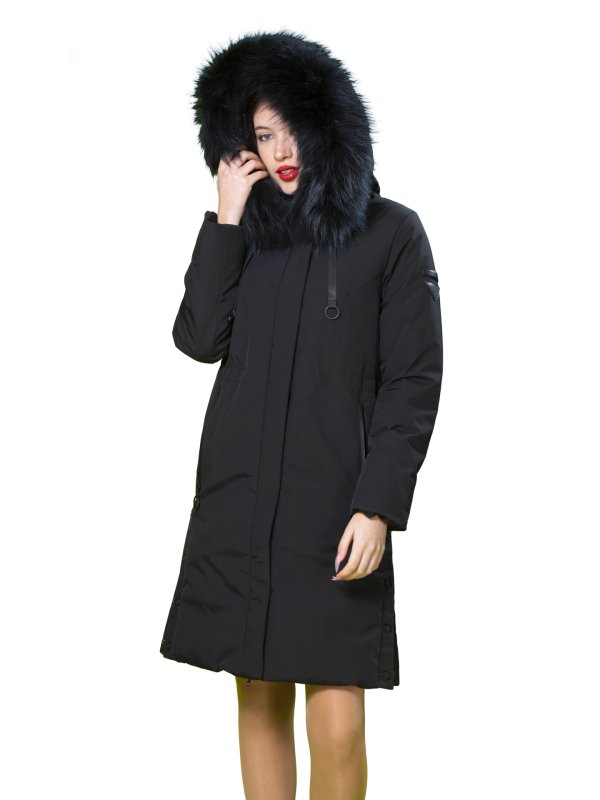 Жіночий зимовий пуховик з натуральним або штучним наповнювачем 36-1065