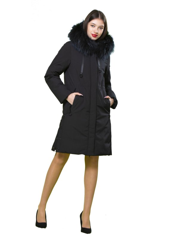 Жіночий зимовий пуховик з натуральним або штучним наповнювачем 36-1065