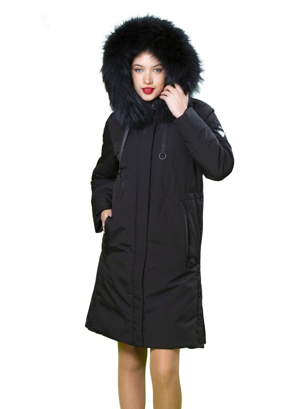 Жіночий зимовий пуховик з натуральним або штучним наповнювачем 36-1065