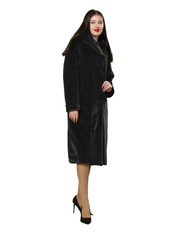 Жіноча еко шуба з штучного хутра та вовни 31-514