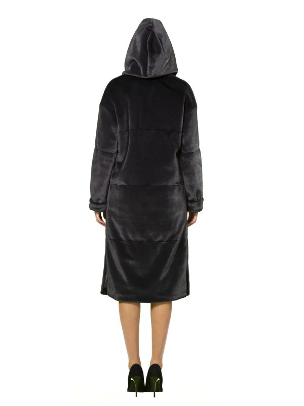 Жіноча еко шуба з штучного хутра та вовни 31-514