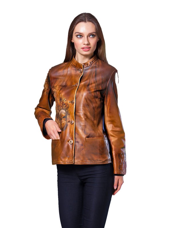 Женская кожаная куртка 9-7560