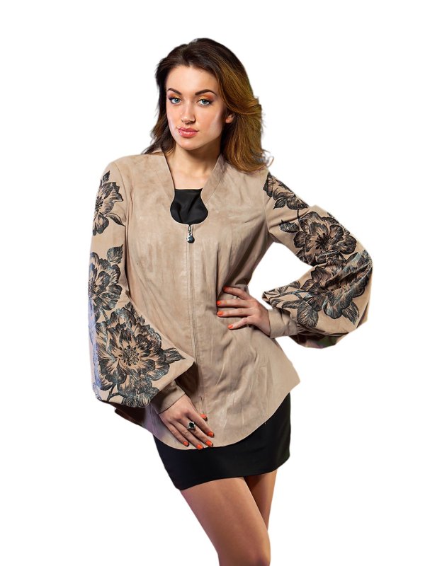 Жіноча шкіряна куртка зі знижкою 9-7236