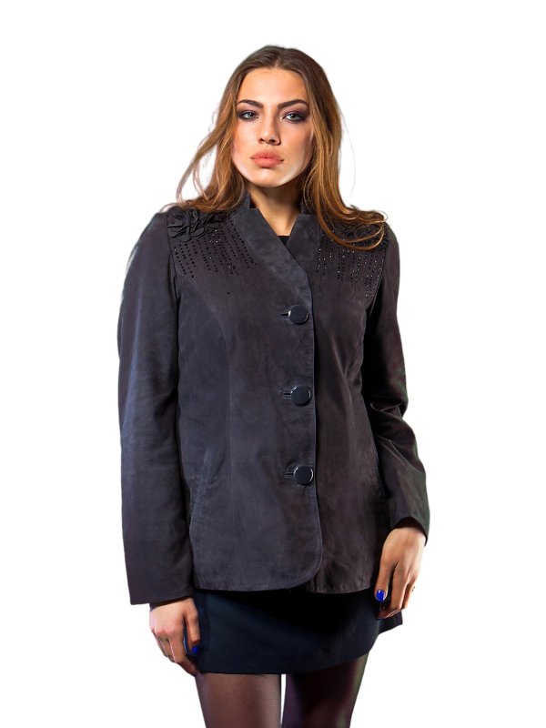 Жіноча шкіряна куртка зі знижкою 9-7377