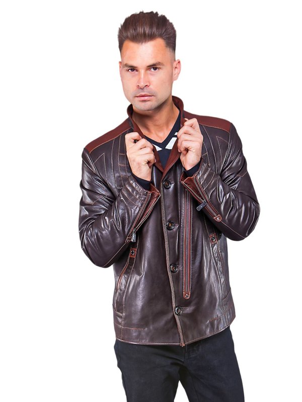 Чоловіча шкіряна куртка зі знижкою
18-8354