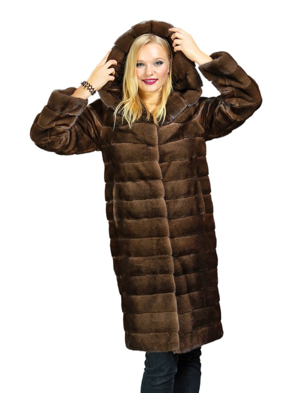 Жіноча норкова шуба 24-1936