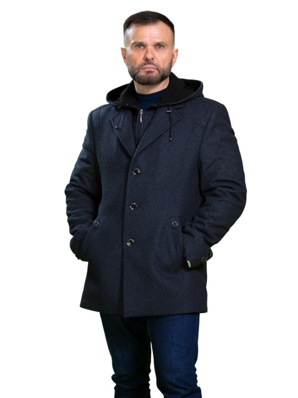 Чоловіче пальто, зимове або демісезонне
12-841