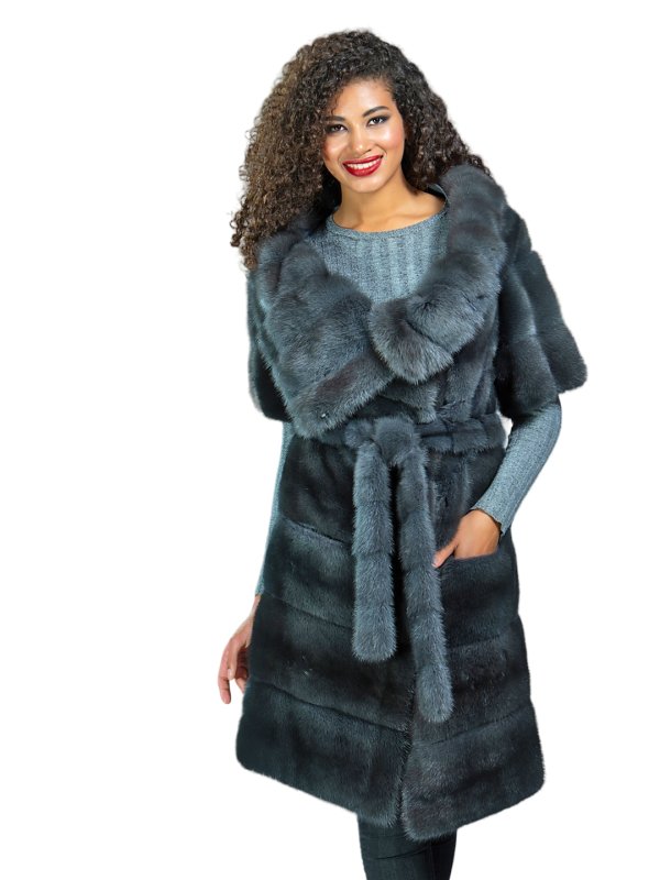 Жіноча норкова шуба 24-1895