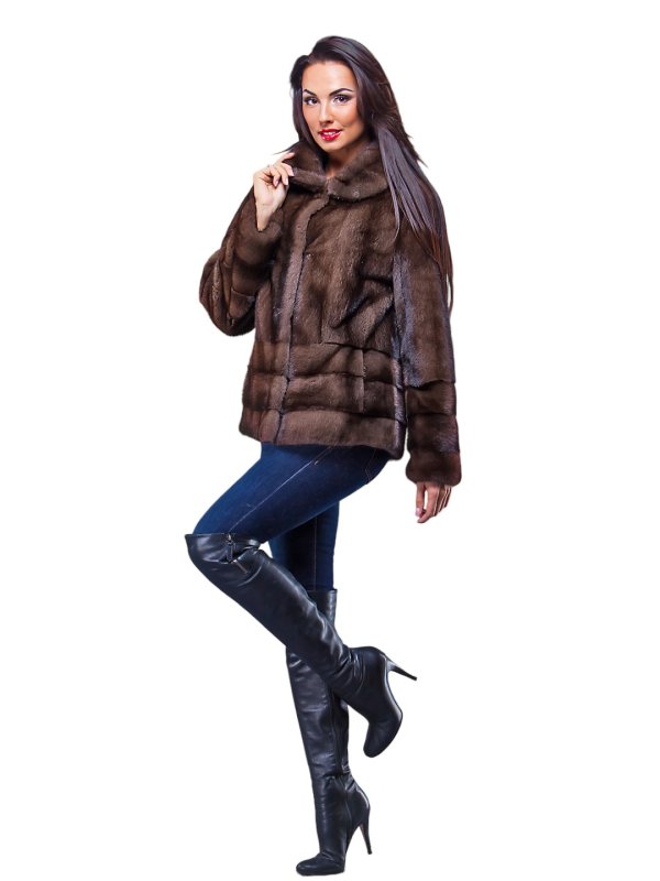 Женская норковая шуба 24-2089