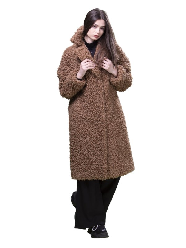 Жіноча еко шуба з штучного хутра та вовни 31-467