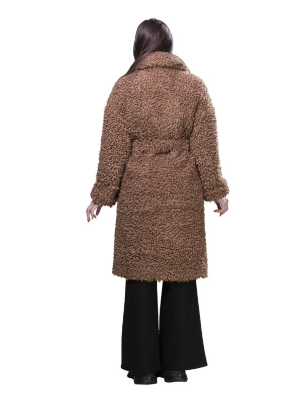 Жіноча еко шуба з штучного хутра та вовни 31-467