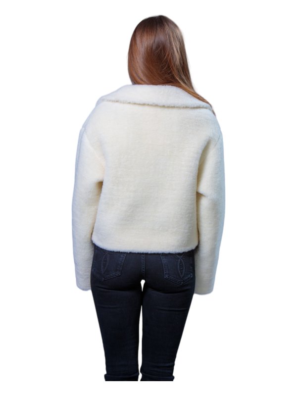 Женская эко шуба из искусственного меха и шерсти 31-524