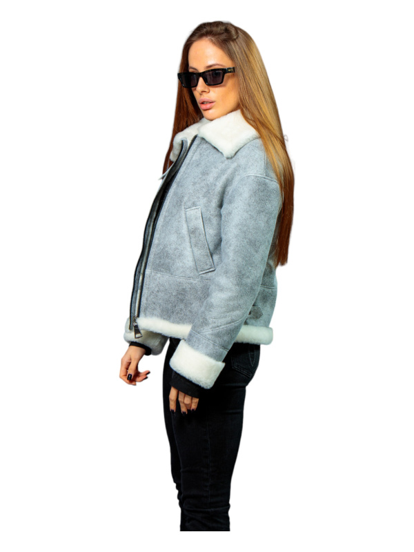 Жіноча дублянка з натуральної овчини 8-10096