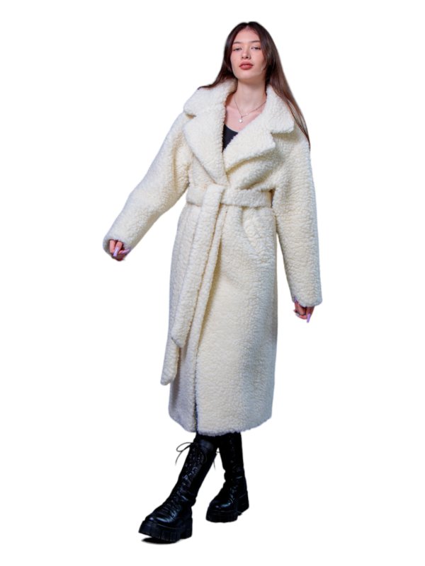 Женская эко шуба из искусственного меха и шерсти 31-535