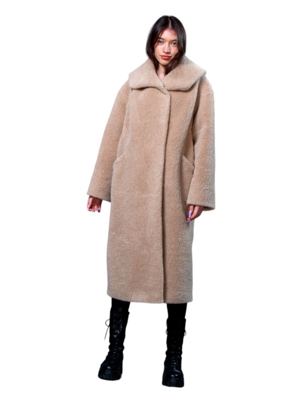 Женская эко шуба из искусственного меха и шерсти 31-522