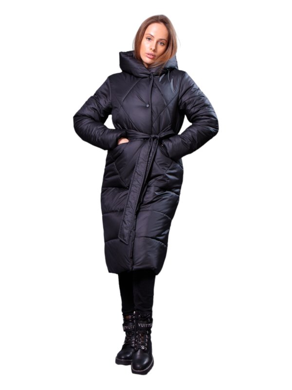 Розпродаж жіночих зимових пуховиків з натуральним чи штучним наповнювачем 36-1308