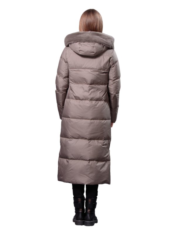 Жіночий зимовий пуховик з натуральним або штучним наповнювачем 36-1277