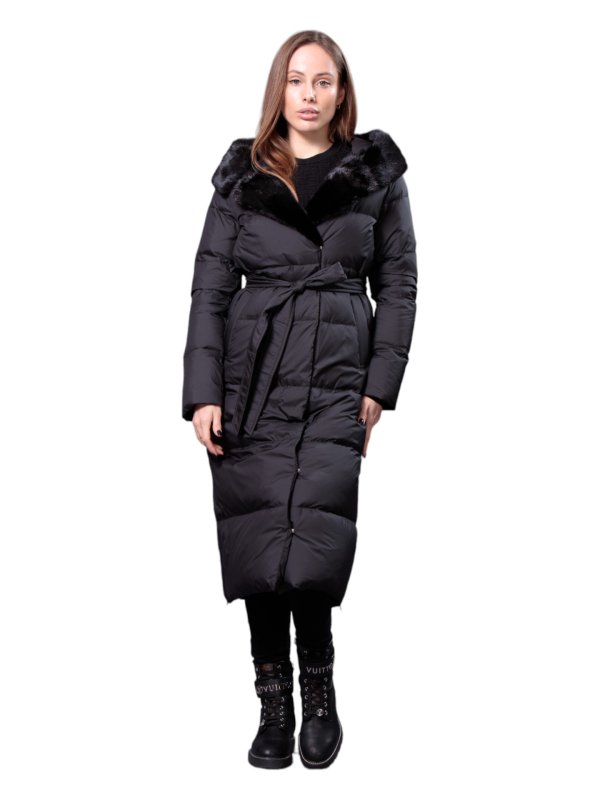 Жіночий зимовий пуховик з натуральним або штучним наповнювачем 36-1273
