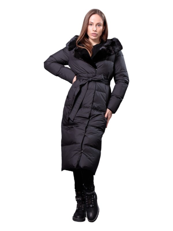 Жіночий зимовий пуховик з натуральним або штучним наповнювачем 36-1273