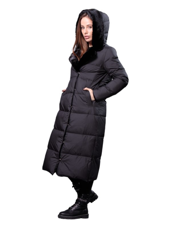 Жіночий зимовий пуховик з натуральним або штучним наповнювачем 36-1273